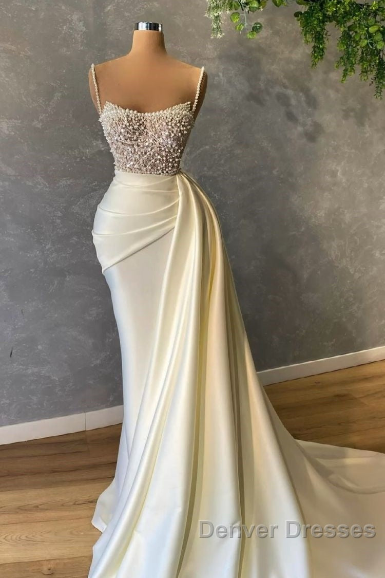Ivory Prom Dress With Pearl Prom Dress Formal Evening Dress Secondary image