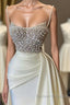 Ivory Prom Dress With Pearl Prom Dress Formal Evening Dress
