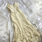 Ivory Luxury Gorgeous Fashion Exquisite Flowers Beading Long Chiffon Elegant Ball Gown Evening Dress Party Dress
