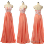 Junior Pretty Spaghetti Strap Empire Waist Sweetheart A Line Appliques Long Floor Length Bridesmaid Dresses,