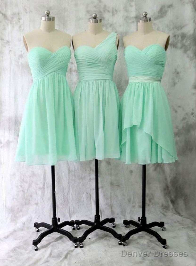 Knee Length Sweetheart Mint Bridesmaid Dress Main image