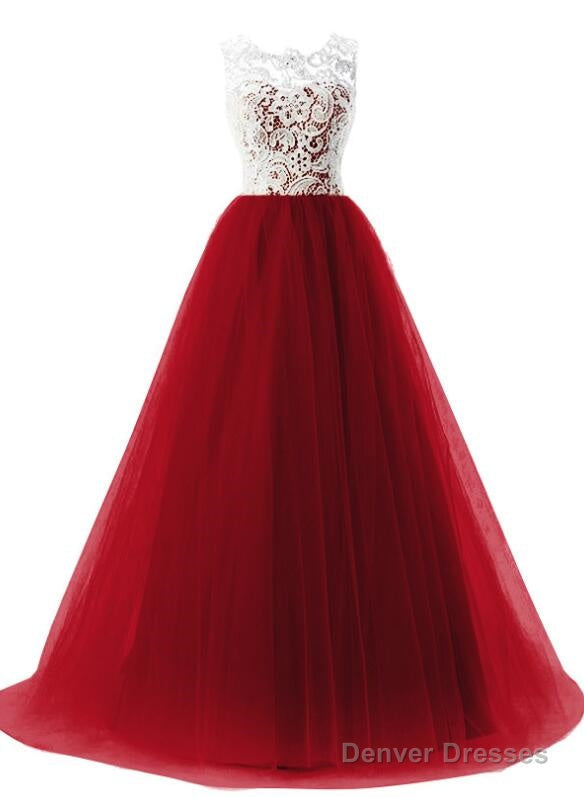 Lace And Tulle Elegant Formal Gowns , Beautiful A-Line Party Dress Secondary image