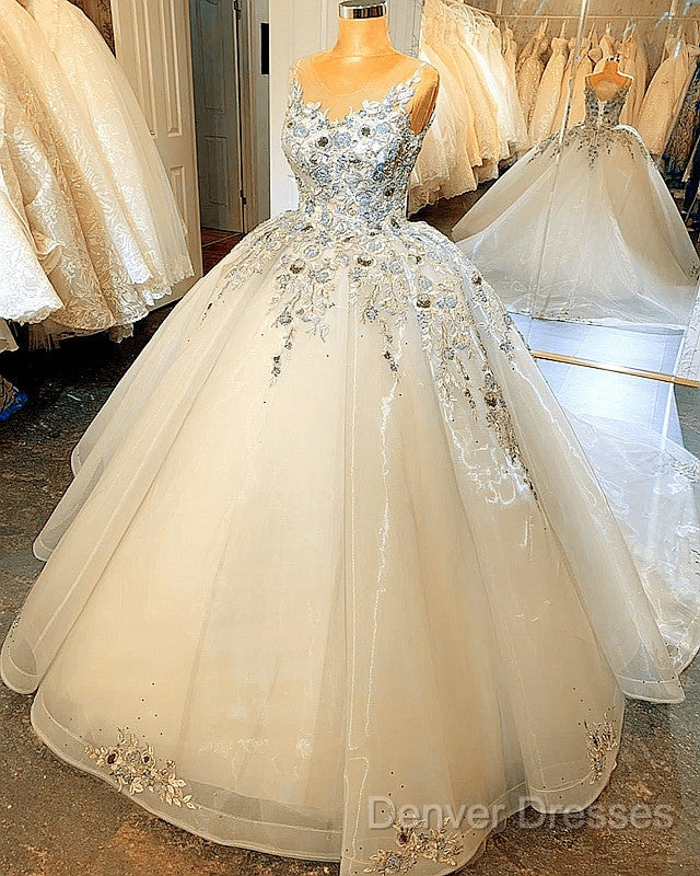 Lace Embroidery Quinceanera Dress Ball Gown Sheer Neck Secondary image
