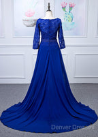 Lace Long Sleeves Scoop Neck Mother Of The Bride Dress