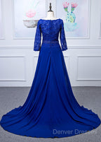 Lace Long Sleeves Scoop Neck Mother Of The Bride Dress