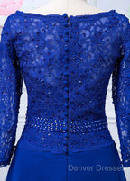 Lace Long Sleeves Scoop Neck Mother Of The Bride Dress