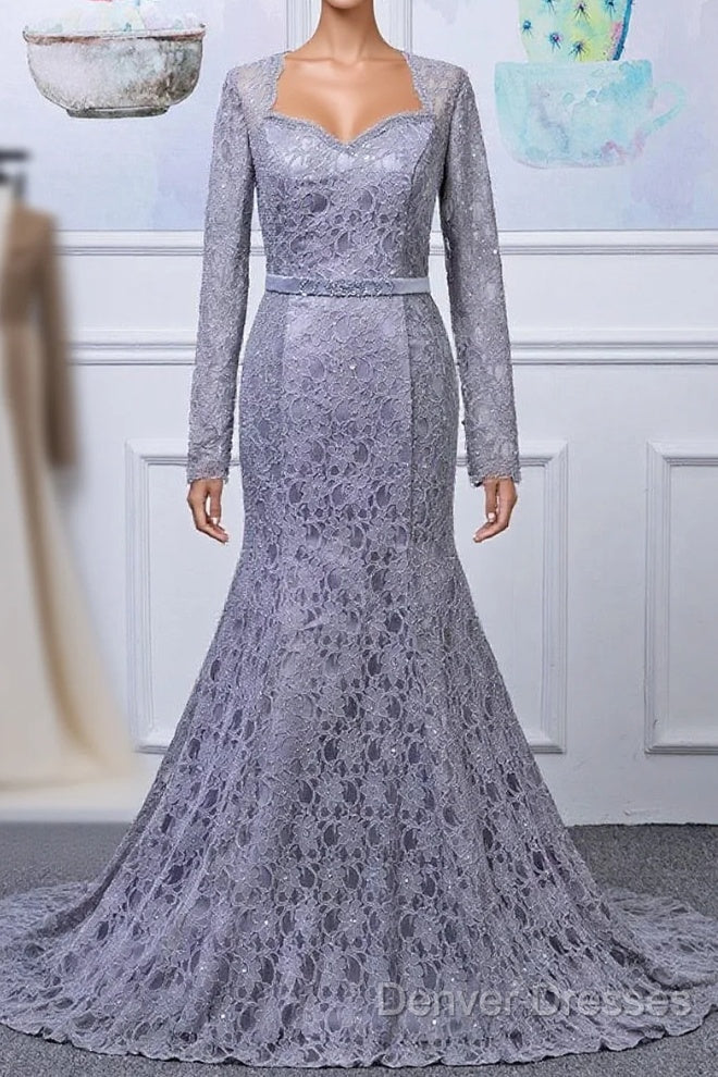 Lace Long Sleeves Trumpet/Mermaid Mother Of The Bride Dress Main image