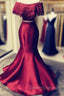 Lace Off Shoulder Mermaid Two Piece Prom Dress