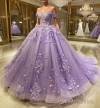 Lace Sky Blue Off the Shoulder Ball Gown Quinceanera Dress