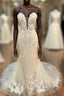 Lace Strapless Mermaid Long Bridal Gown