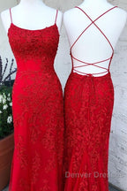 Lavender Lace Corset Prom Dress Mermaid Scoop  Evening Dress With Beading