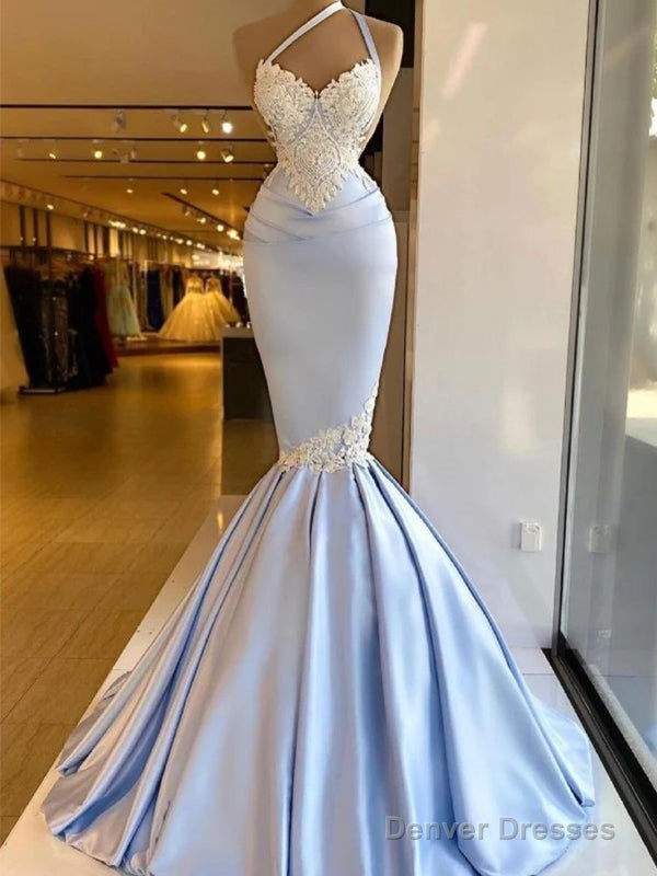Lavender Long Sleeveless Sexy Lace Mermaid Prom Dress, Main image