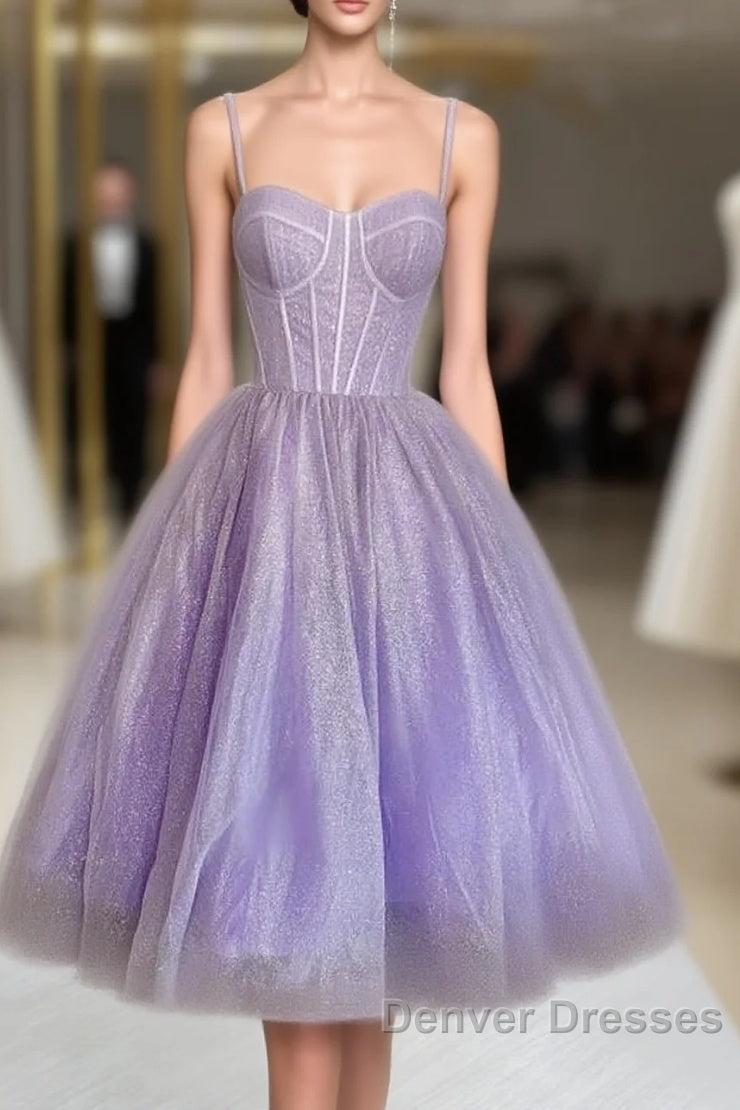 Lavender Midi Sparkly Ball Gown Main image