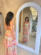 Orange Fashion Sweet Floral Layered Lace Long Prom Dress Evening Gown Garden Party Dress