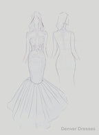 2025 Silver Long Sleeve Mermaid/Trumpet Lace and Tulle Prom Dresses