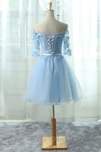 Light Blue Charming Homecoming Dress, Lovely Short Prom Dress, Formal Dress