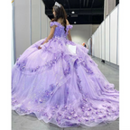 Light Blue Sparkly Off The Shoulder Appliques Prom Dress Quinceanera Dress Sweet 16 Prom Dress Ball Gown