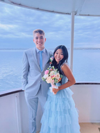 Light Blue Tulle Layered Long Prom Dress Elegant Evening Dress