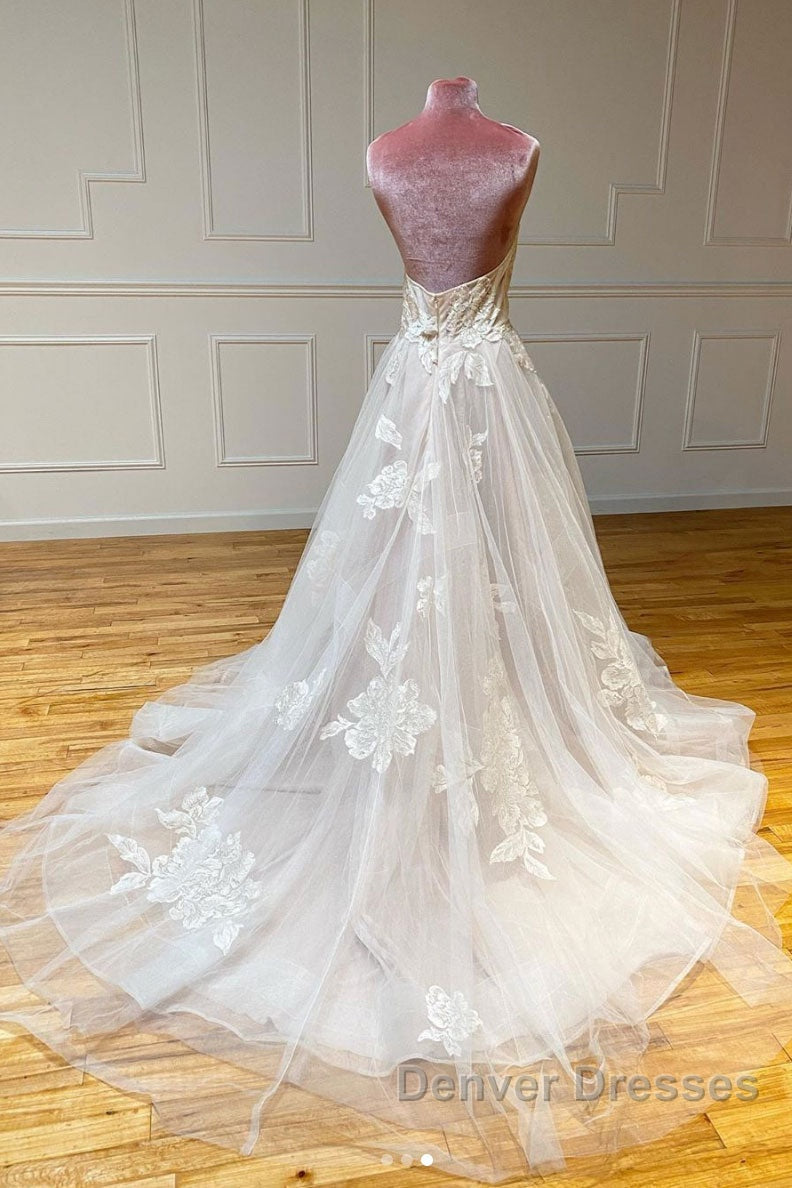 Light champagne tulle lace long prom Dress tulle lace formal Dress Secondary image