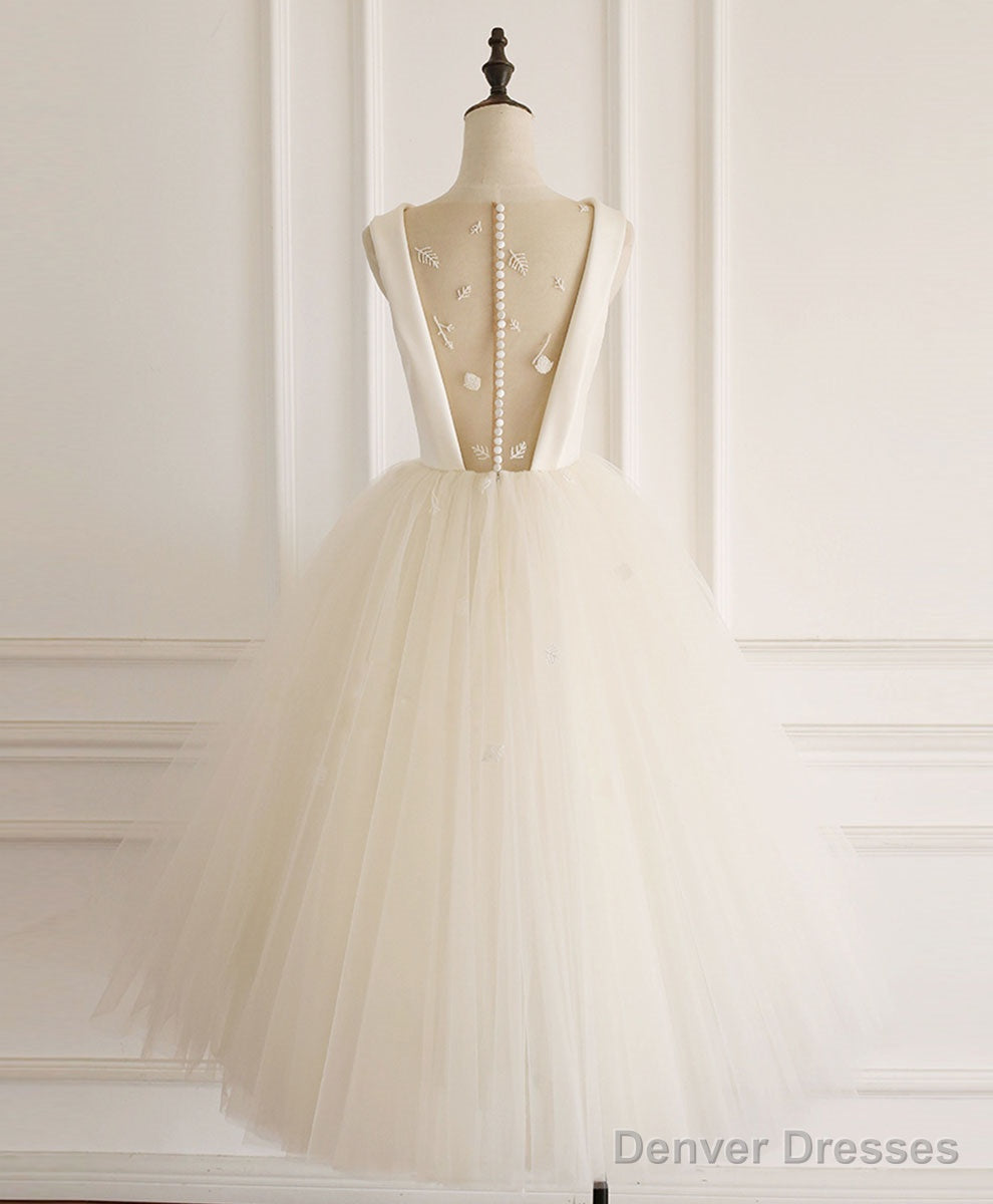 Light Champagne Tulle Short Prom Dress Tulle Homecoming Dress Secondary image