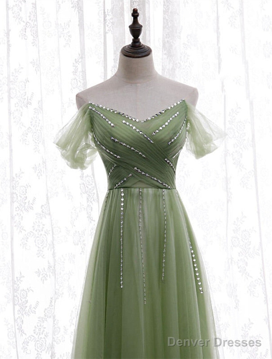 Light Green Beaded Sweetheart Long Party Dress, Green Formal Dress Prom Dress Secondary image