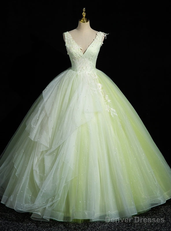 Light Green Tulle Lace Quinceanera Dress Main image