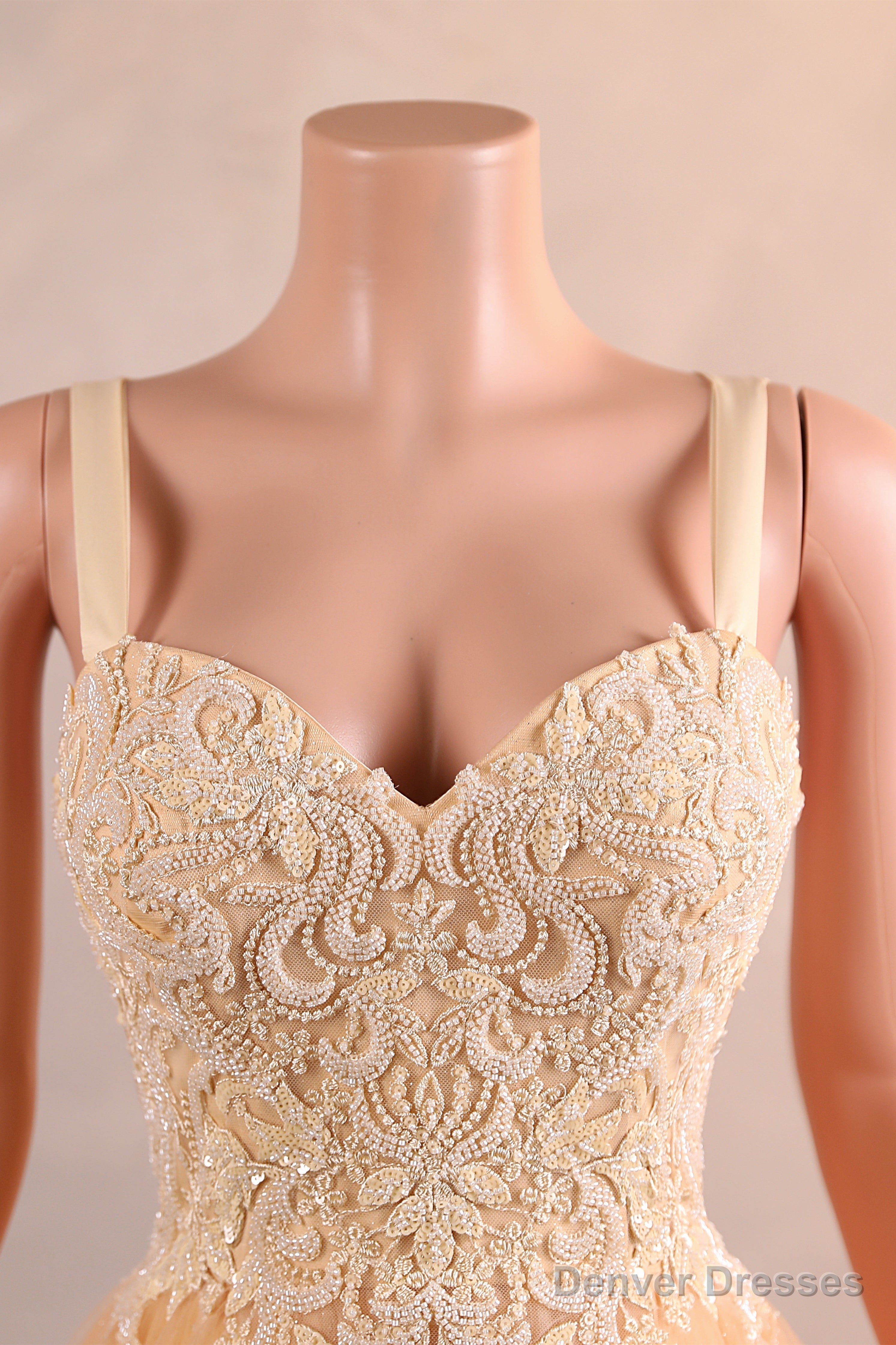 Light Orange Quinceanera Dresses Beaded Appliques A-line Tulle Long Ball Gowns Prom Dresses