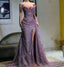 Light Purple High Split Evening Dress, Sweetheart Mermaid Prom Dress, Elegant Dress For Wedding