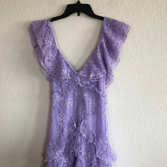 Lilac Lace Long Prom Dress Evening Gown Party Dress Secondary image