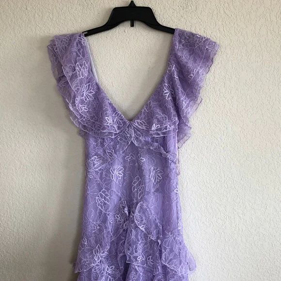 Lilac Lace Long Prom Dress Party Dress 21Th Birthday Outfits Secondary image
