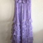 Lilac Lace Long Prom Dress Party Dress 21Th Birthday Outfits