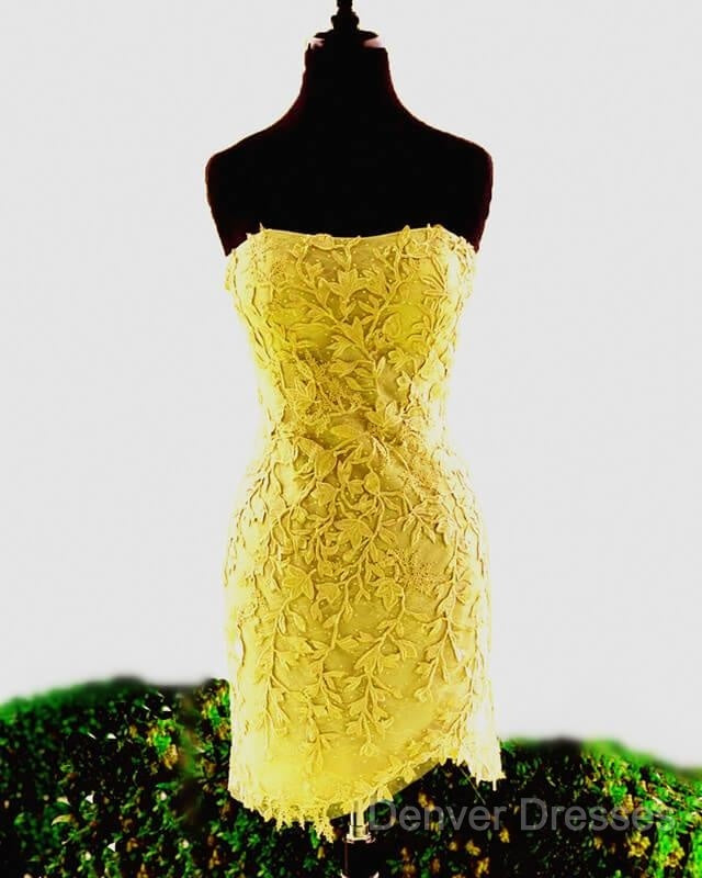 Lilac Lace Strapless Bodycon Homecoming Dress Secondary image