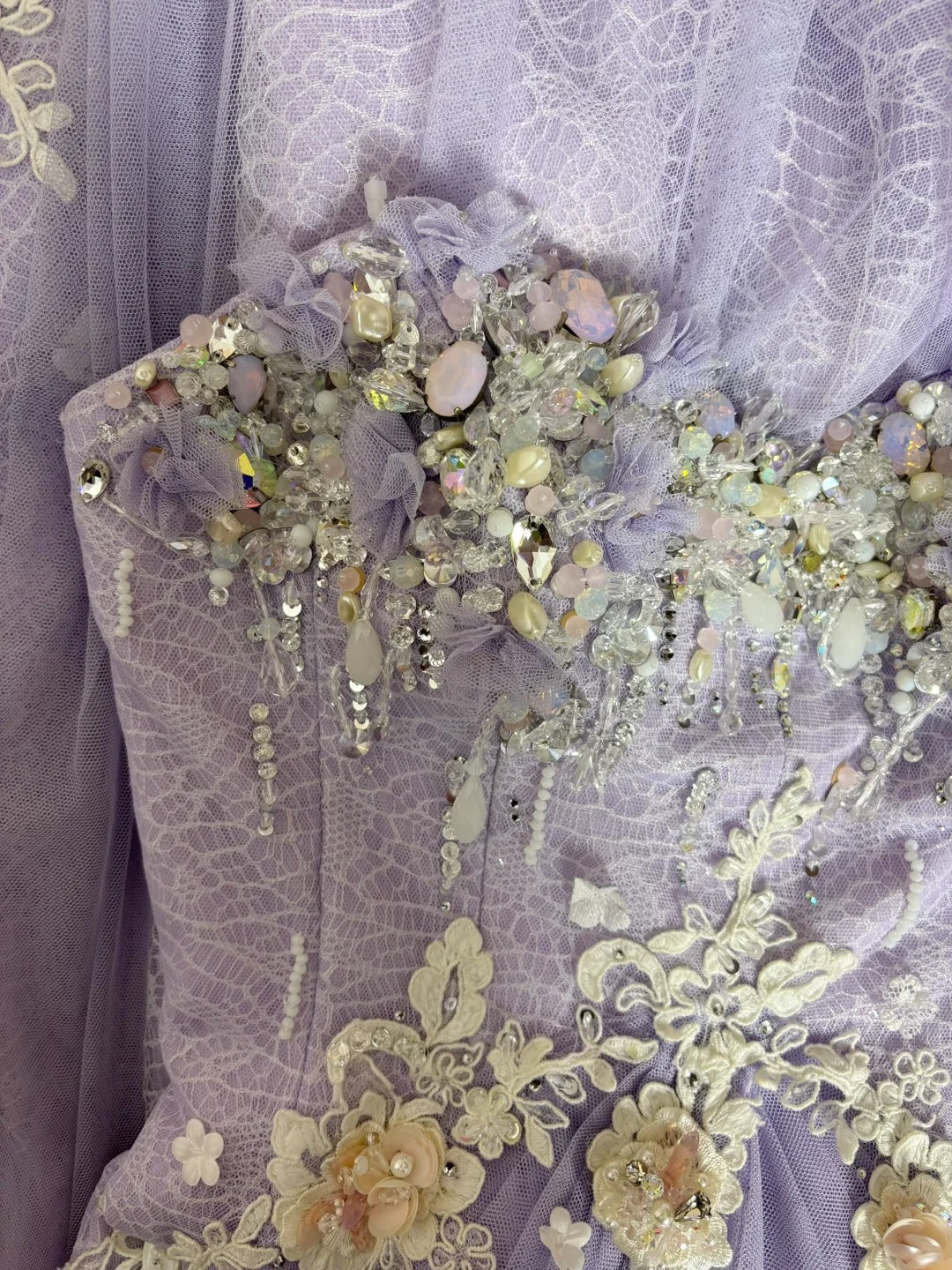 Lilac Strapless Prom Dress Long Evening Party Dress