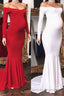 Long Mermaid Off-the-shoulder Pregnant Formal Evening Dress with Sleeves