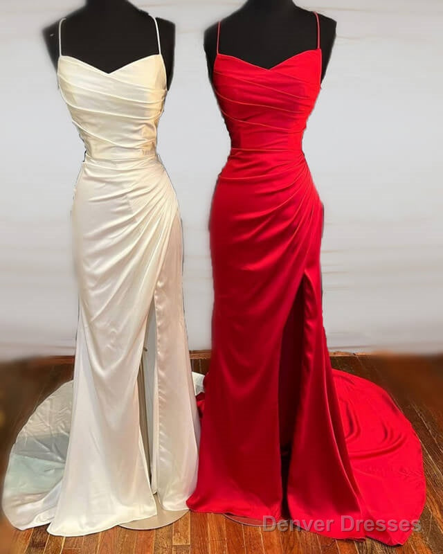 Long Mermaid Pleated Dress With Slit Main image