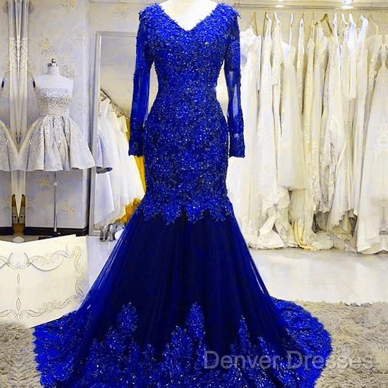 Long Mermaid Sequin Beaded Green Prom Dress With Sleeves Lace Evening Dress Secondary image