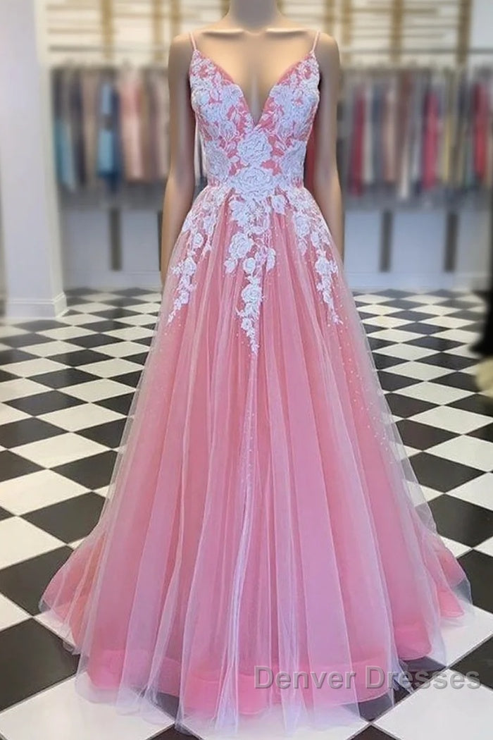 Long Prom Dress With Appliques And Beading,Evening Dress,Charming Dance Dress