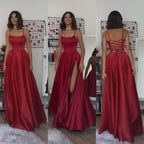 Long Red Prom Party Dress
