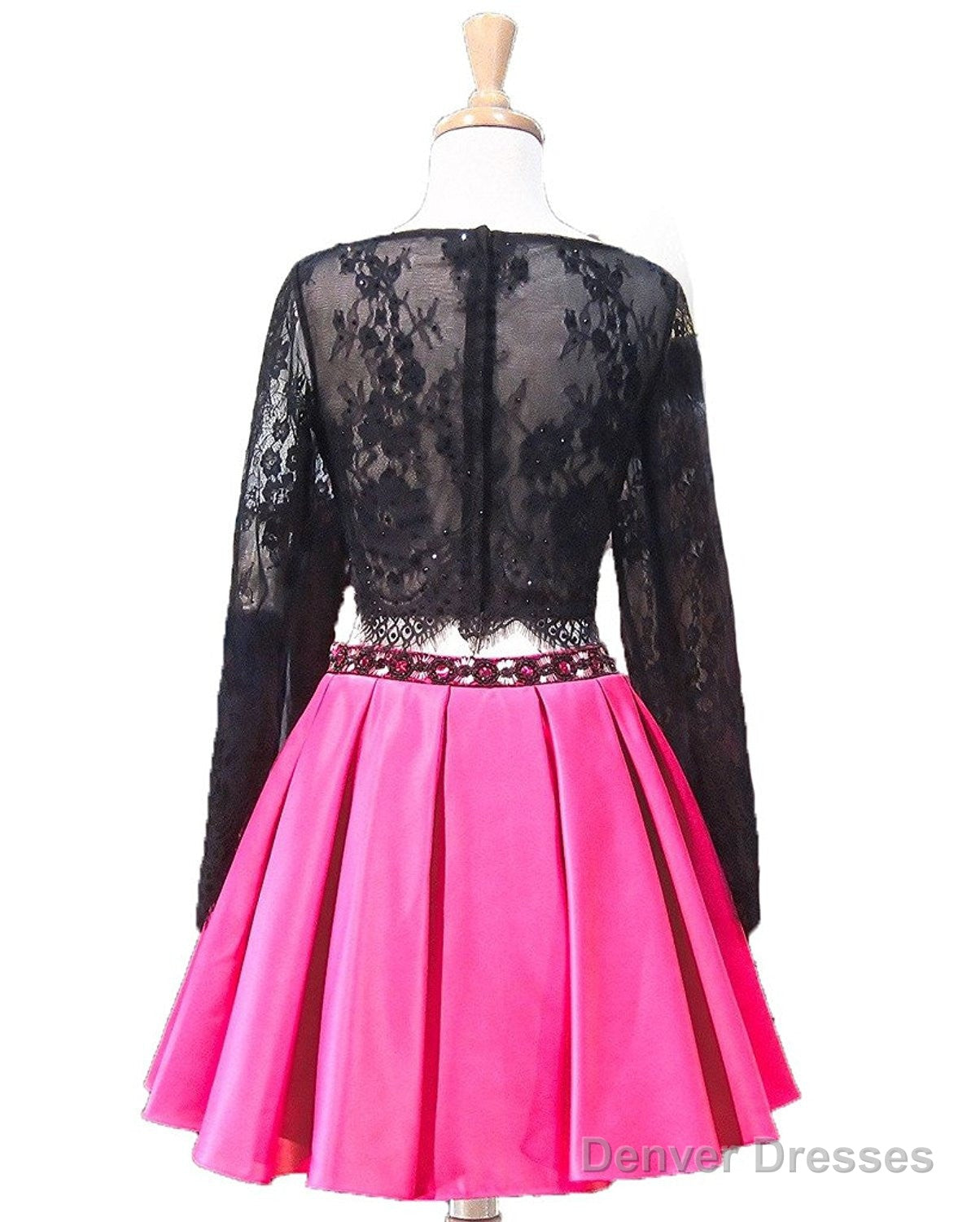 Long Sleeve Floral Short Homecoming Dresses Secondary image