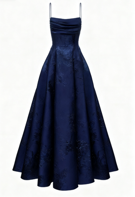 Long Spaghetti Straps A-Line Green Prom Dress, Long Prom Dress