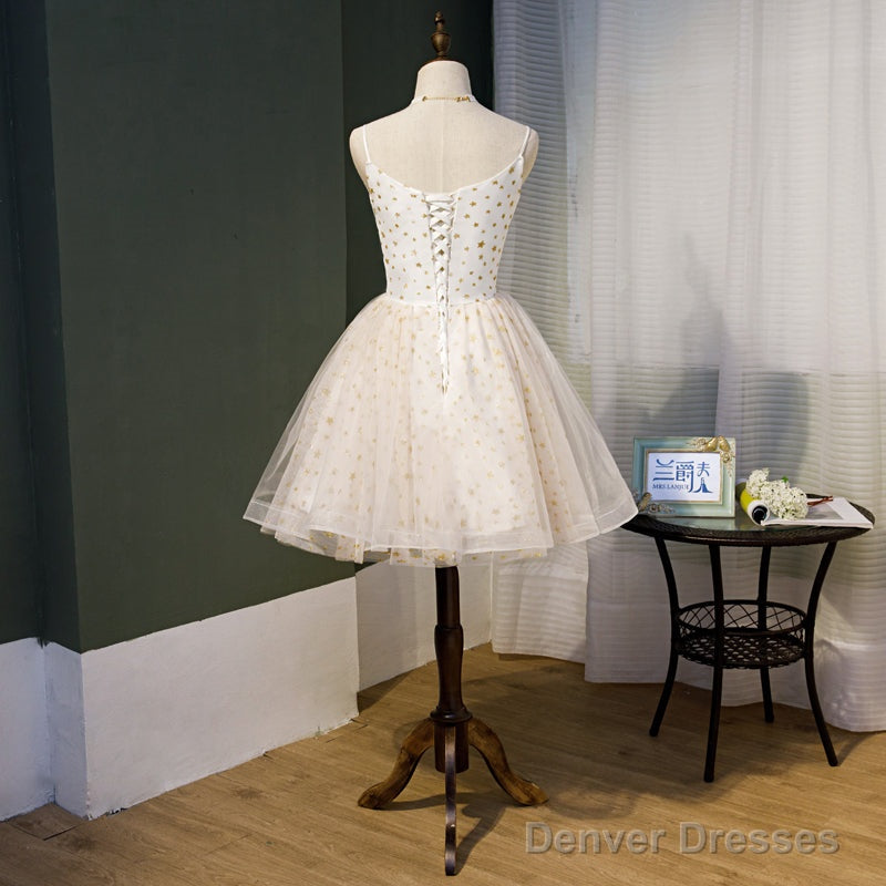 Lovely Ivory Sweetheart Straps Short Homecoming Dress Party Dress, Short Formal Dresses