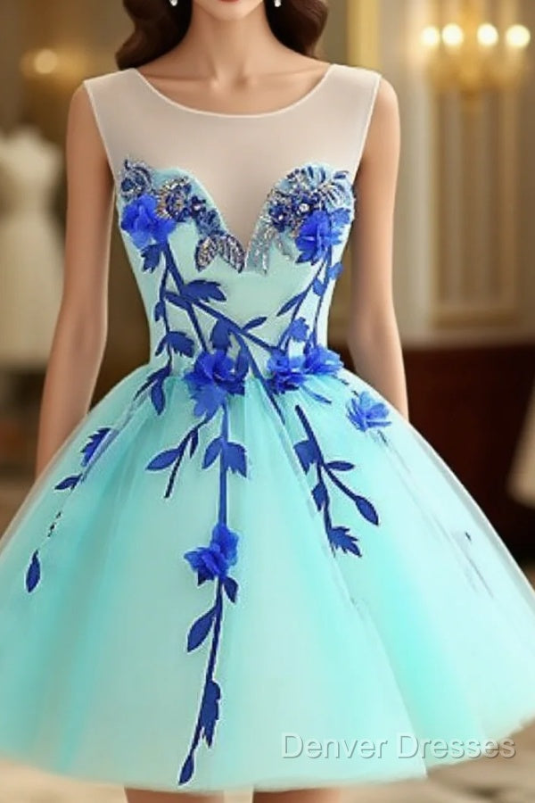 Lovely Light Blue Homecoming Dress, Cute Short Party Dress Main image