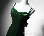 Lovely Low Back Velvet Mermaid Long Prom Dress, Velvet Wedding Party Dress
