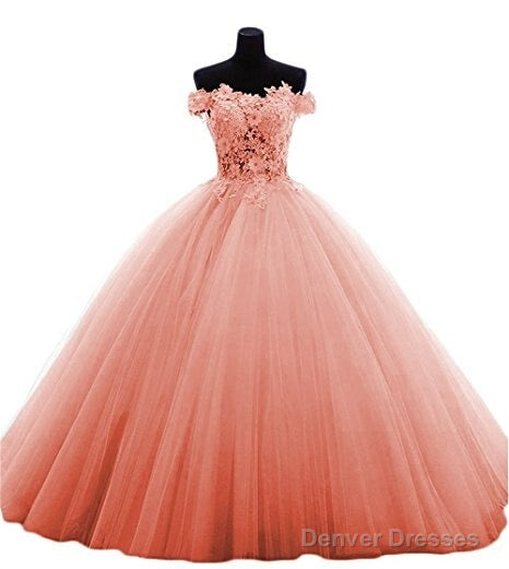 Lovely Tulle Ball Gown Sweetheart Lace Applique Formal Dress, Quinceanera Dresses Secondary image