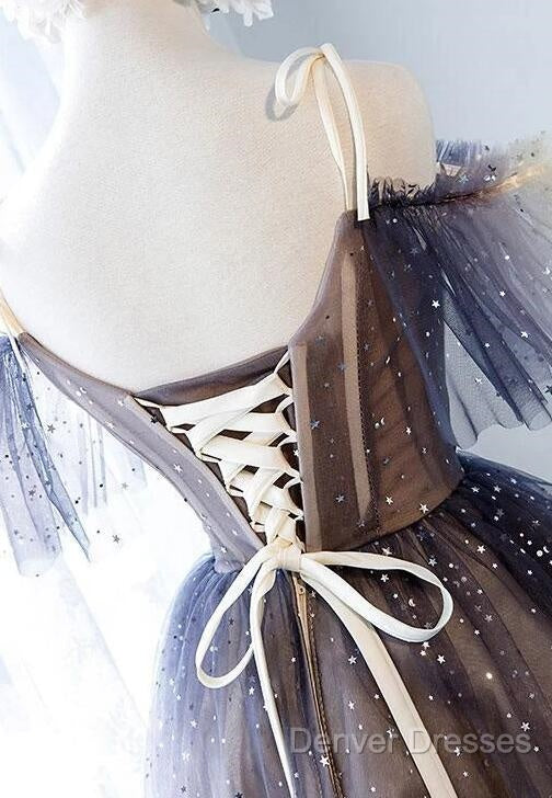 Lovely Tulle Offshoulder Short Prom Dress, Lace Up Homecoming Dress