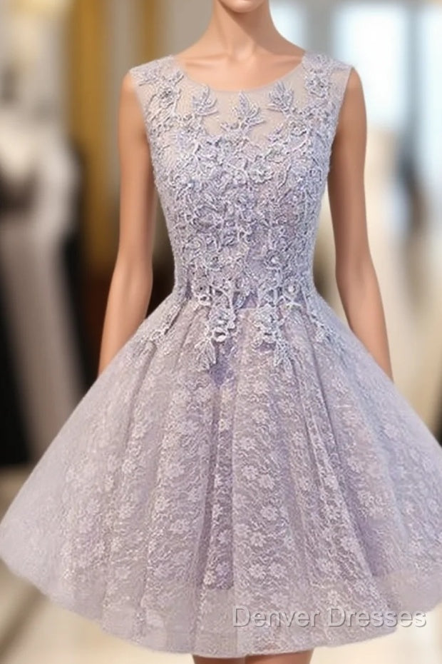 Lovely Vintage Sleeveless Full Floral Prints Appliques Clairvoyant Outfit Lace Up Back Homecoming Dress Main image