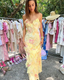 Lovely Yellow Ruffles Long Prom Dress Evening Dress