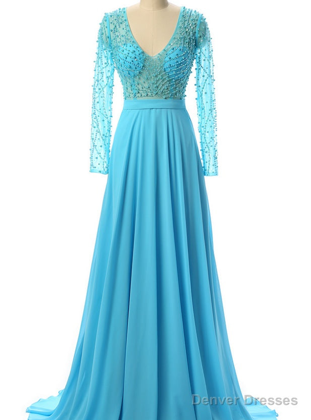 Luxurious Beaded V Neck Prom Dress Formal Women Dress Main image