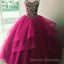 Luxurious Crystal Beaded Bodice Corset Organza Layered Quinceanera Dress