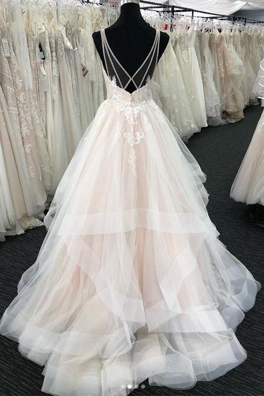 Luxurious Lace Princess Wedding Dress With Ruffles Secondary image
